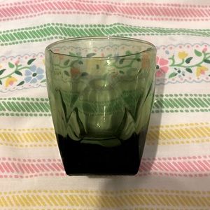 Vintage Green Glass Candle Holder for Sconce